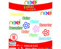 Placa de EVA Liso Nexel 40 x 48 cm Branco - Pacote com 10 unidade