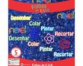 Placa de EVA Glitter Nexel 40 x 60 cm Azul - Pacote com 5 unidade