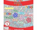 Placa de EVA Glitter Nexel 40 x 60 cm Branco - Pacote com 5 unidade