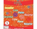 Placa de EVA Glitter Nexel 40 x 60 cm Laranja - Pacote com 5 unidade