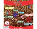 Placa de EVA Glitter Nexel 40 x 60 cm Marrom- Pacote com 5 unidade