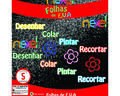 Placa de EVA Glitter Nexel 40 x 60 cm Preto- Pacote com 5 unidade