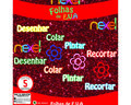 Placa de EVA Glitter Nexel 40 x 60 cm Vermelho - Pacote com 5 unidade