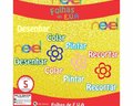 Placa de EVA Glitter Nexel 40 x 48 cm Amarelo - Pacote com 5 unidade