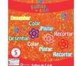 Placa de EVA Glitter Nexel 40 x 48 cm  Laranja - Pacote com 5 unidade