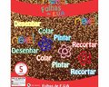 Placa de EVA Glitter Nexel 40 x 48 cm  Marrom - Pacote com 5 unidade