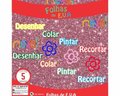Placa de EVA Glitter Nexel 40 x 48 cm  Rosa - Pacote com 5 unidade