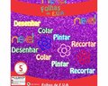 Placa de EVA Glitter Nexel 40 x 48 cm  Roxo - Pacote com 5 unidade