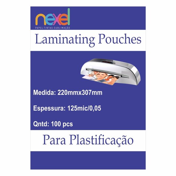 Bolsas de laminação para Plastificação A4 125mic 0.5 220mmx307mm C\100 Unidade