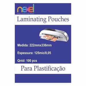 Bolsas de laminação para Plastificação Oficio 125mic 0.5 222mmx336mm C\100 Unidade