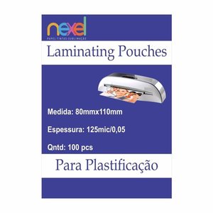 Bolsas de laminação para Plastificação RG 125mic 0.5 80mmx110mm C\100 Unidade