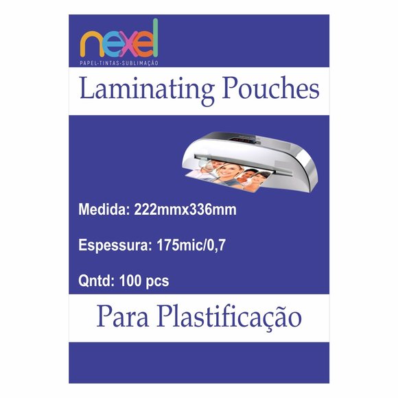 Bolsas de laminação para Plastificação A4  175mic 0.7 220mmx307mm C\100 Unidade