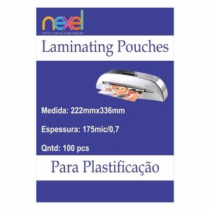Bolsas de laminação para Plastificação A4  175mic 0.7 220mmx307mm C\100 Unidade